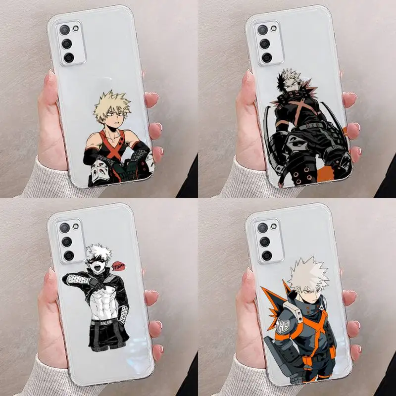 

Anime My Hero Academia deku bakugou Phone Case Transparent For oppo RENO A 1 2 3 4 5 7 8 Z 2Z SE ACE PRO moible bag