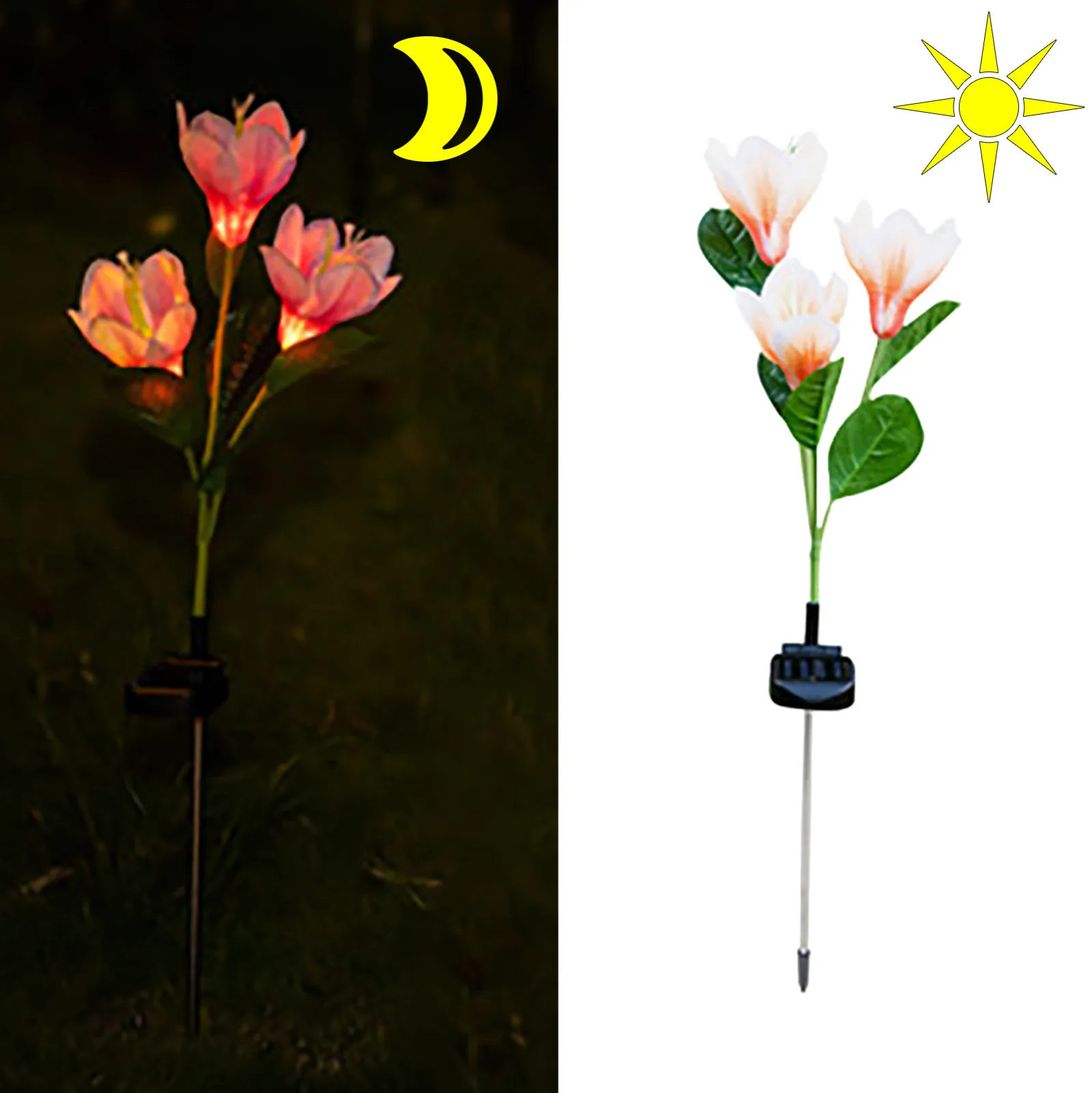 

Led Solar Simulation Flower Light Waterproof Garden Landscape Lamp Outdoor Lawn Lamp Home Decorative Flower Night Lights Jardin
