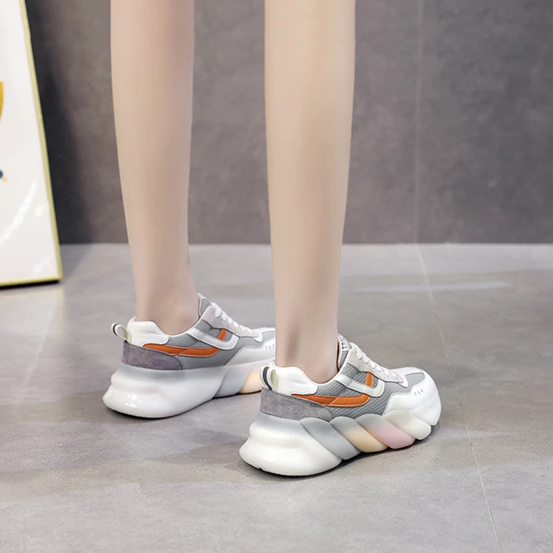 

Genuine Leather Tennis Platform Sneakers Women's Spring Shoes Woman Casual Sneaker 2021 Fashion Women Sneakers Femme Woman Shoes