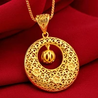 vintage filigree compass pendant necklace 18k yellow gold filled fashion womens neck chain jewelry gift