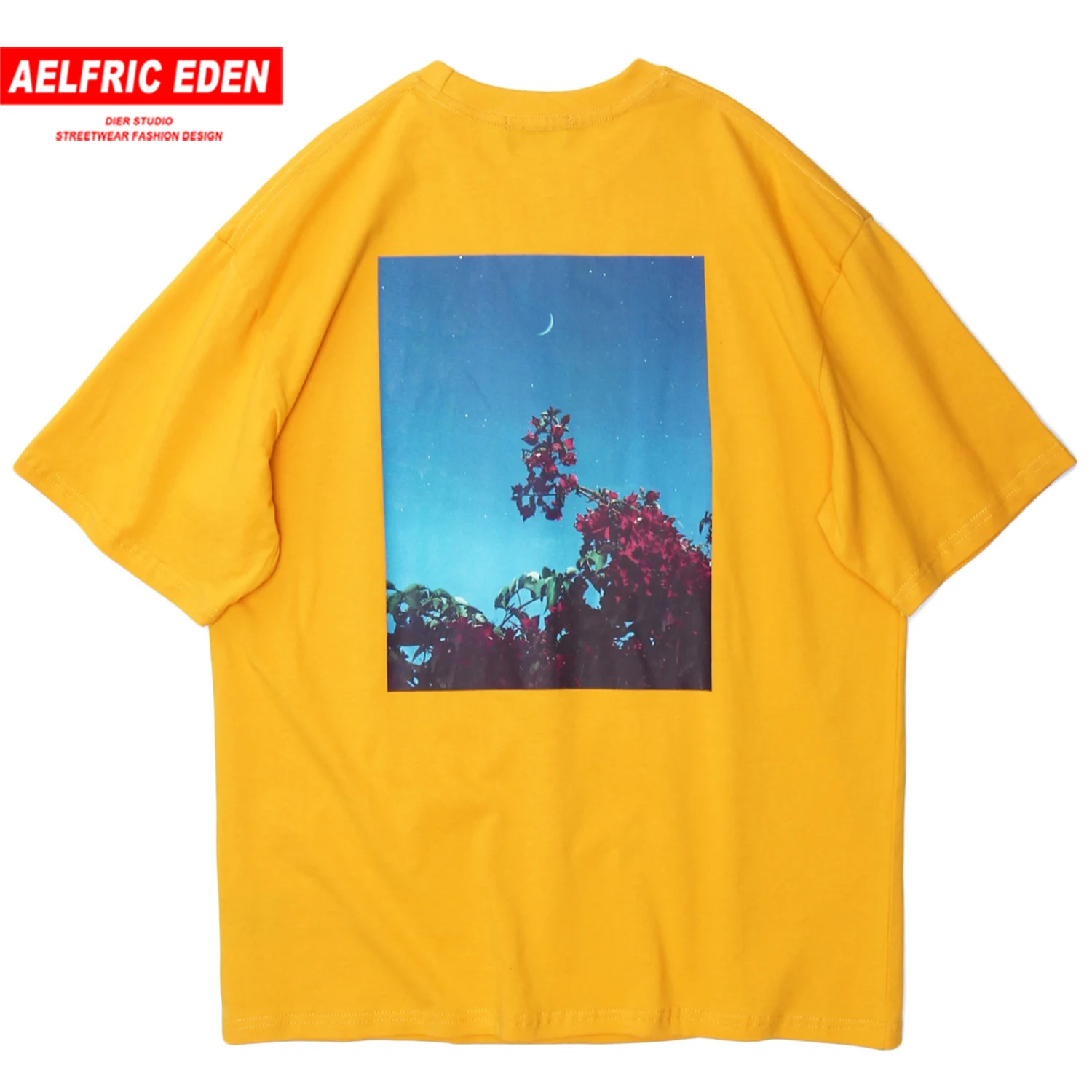 Aelfric Eden Мужская футболка с принтом ночного неба в стиле хип-хоп Harajuku коротким