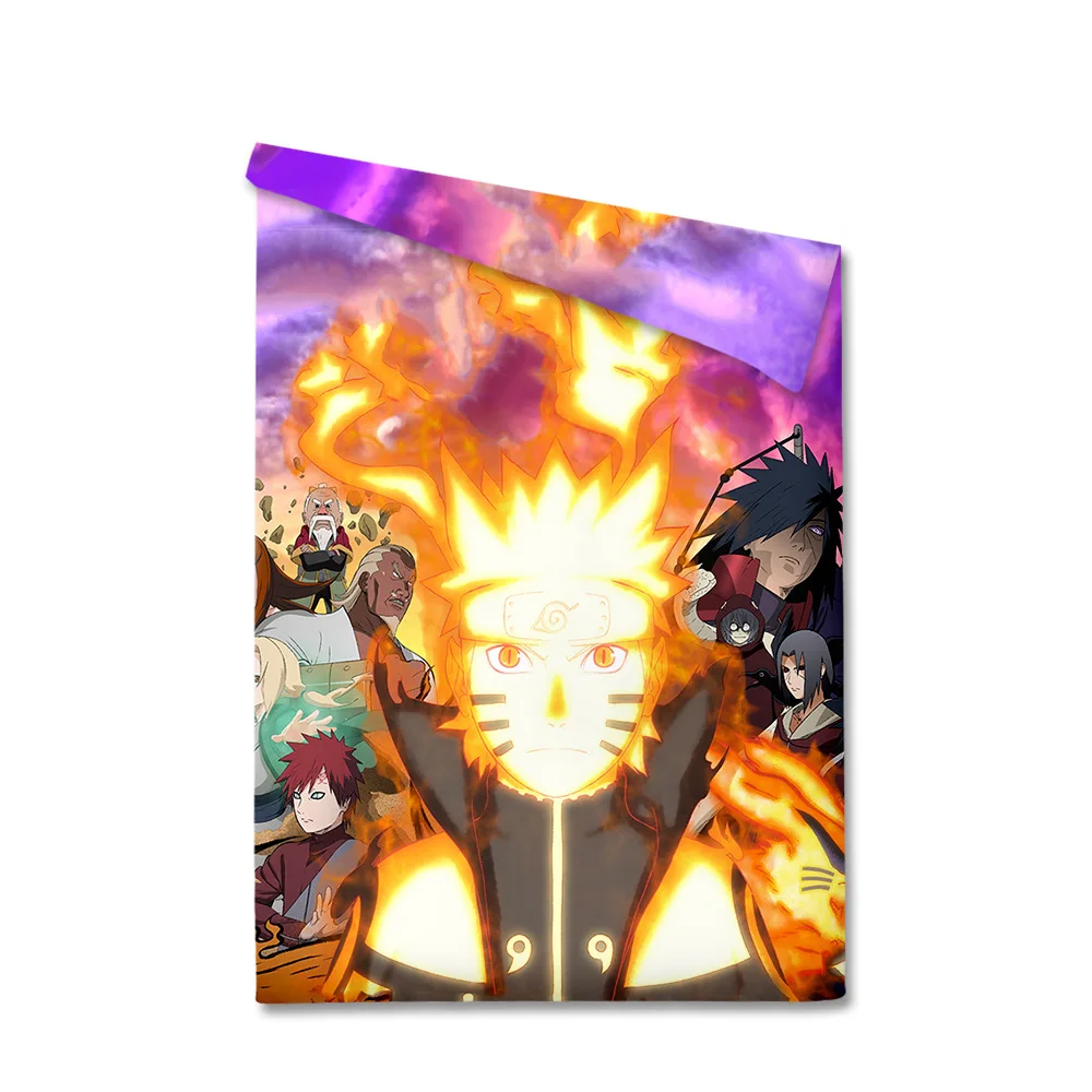 

Anime Home Textile Bedding Sets Hinata Kakashi Uchiha Minato DIY Custom Bed Quilt Duvet Cover Home Decor Bedclothes Milk Silk