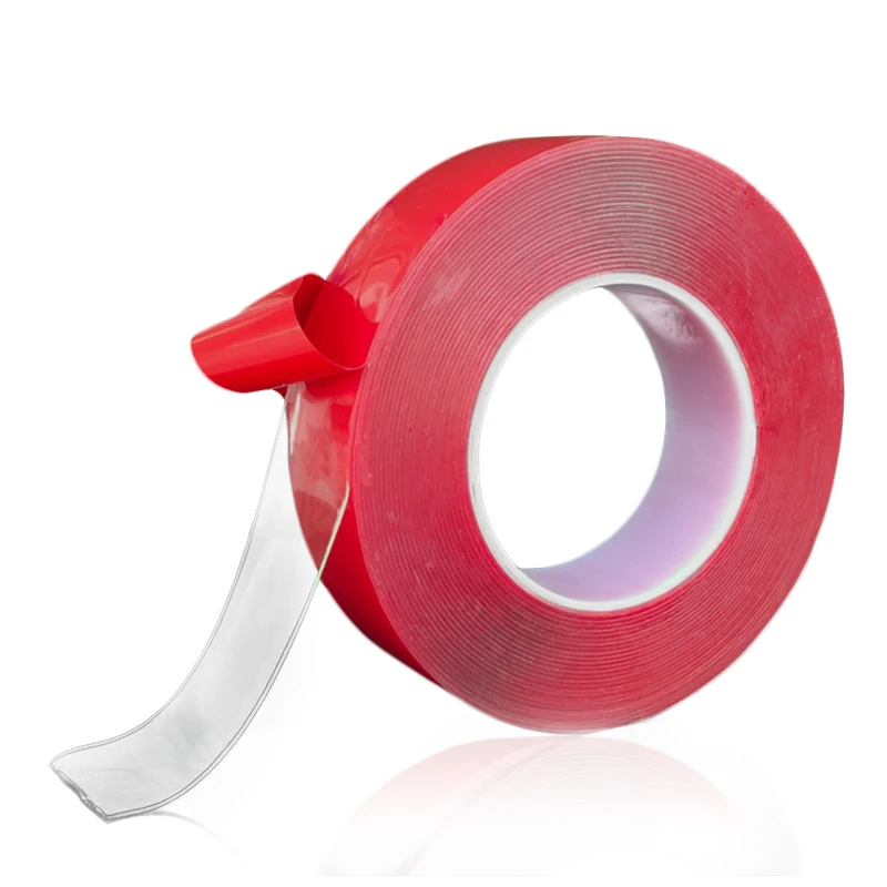 Красная прозрачная силиконовая двусторонняя клейкая лента rylyхорос наклейка для