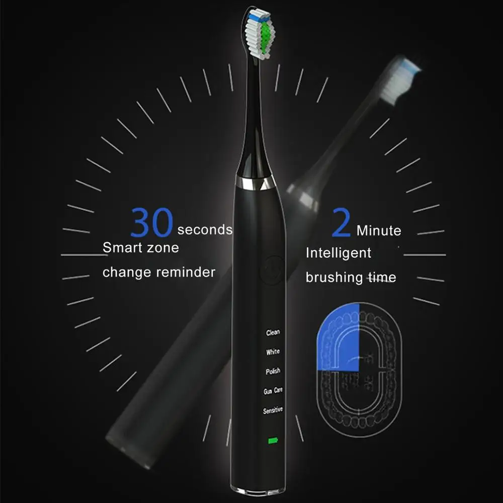 

Inductive Electric Toothbrush Couple Adult Sonic Vibration Charging Toothbrush Portable Electric Toothbrush