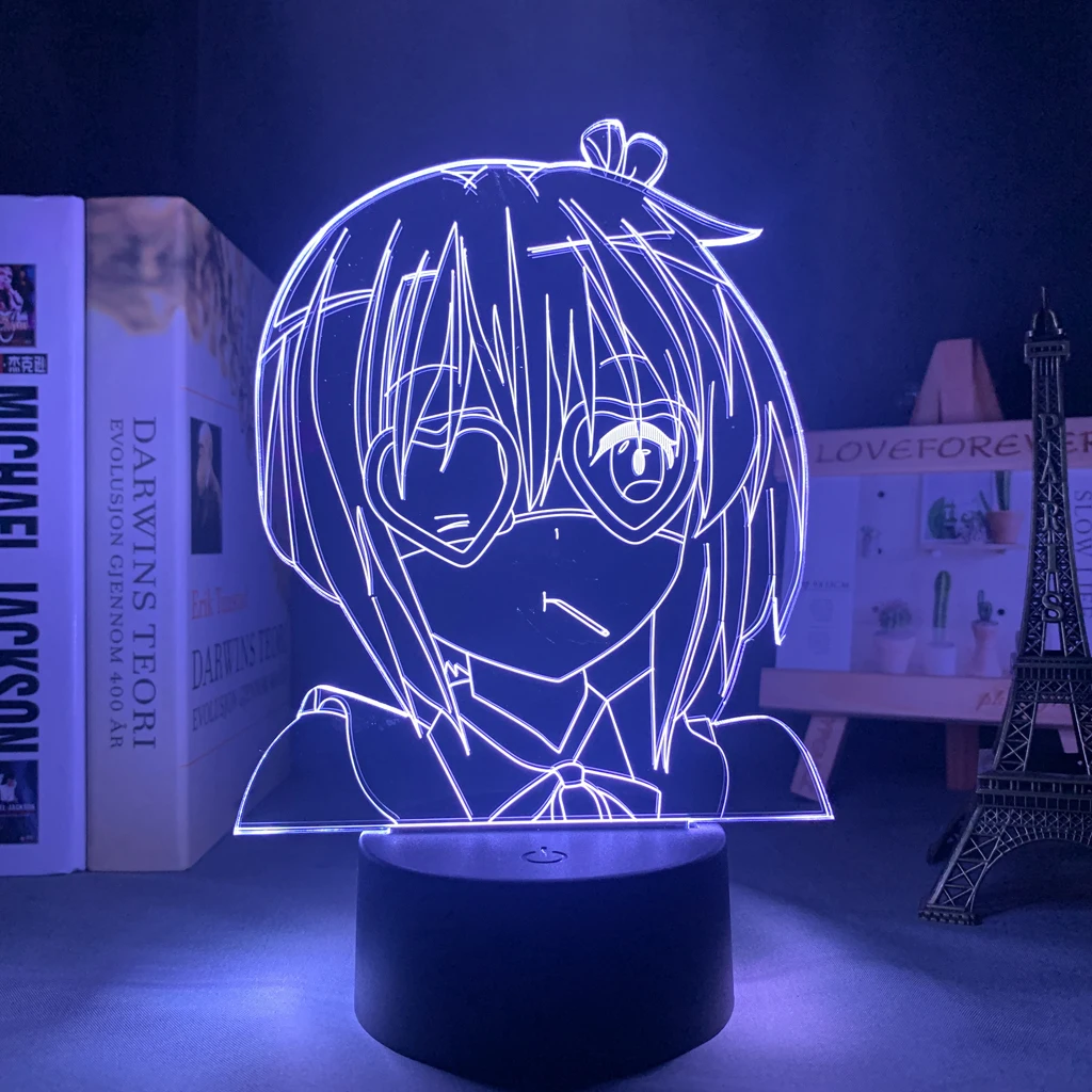 

Love Chunibyo другие Delusions Rikka Takanashi светодиодный ночсветильник для спальни Декор подарок на день рождения Аниме 3d лампа Rikka Takanashi