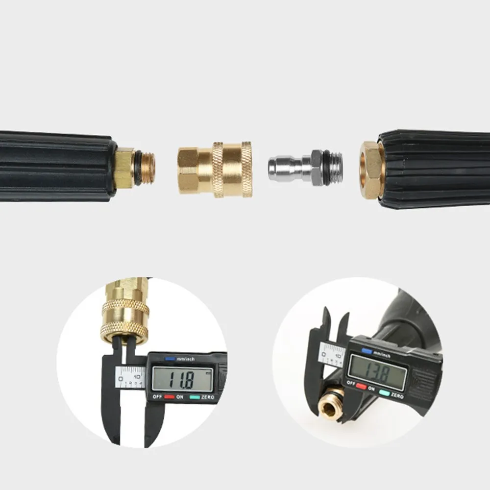 

1/4 Inch Quick Connector Brass Connector for Snow Foam Lance Spray Nozzle M14x1.5mm Car Washing Adapter Accessories