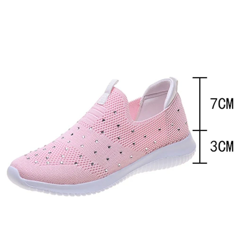 

Sneakers Women 2020 Slip On Mesh Breathable Sports Shoes Female Jogging Running Shoes Spring Summer Flat Shoes Girl Pink Sneaker
