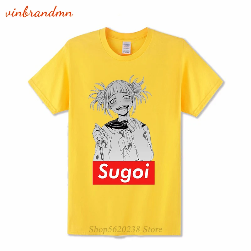 Мужские футболки с принтом Ahegao Waifu Toga Sugoi хлопковые мужские рисунком героев моя
