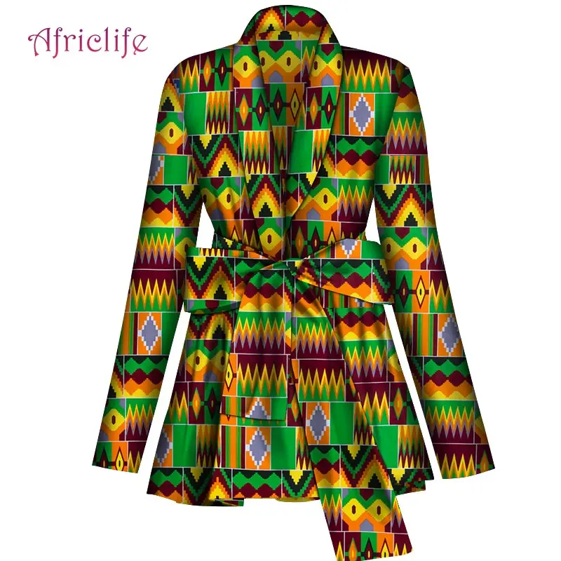 Сезон весна осень Пальто в африканском стиле Одежда для женщин рубашка с длинным