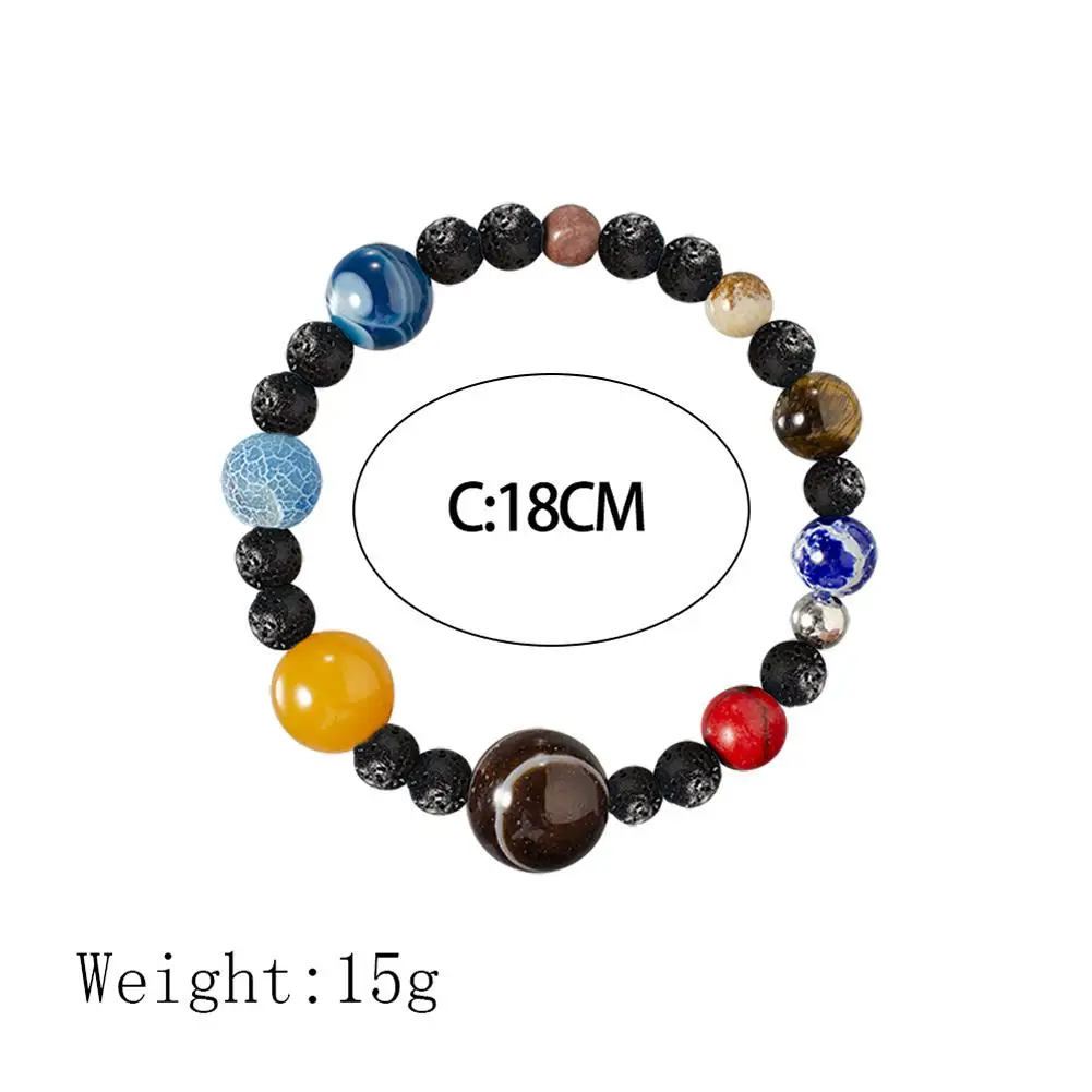 Вселенная восемь планет Млечный Путь натуральный камень цепь браслет на