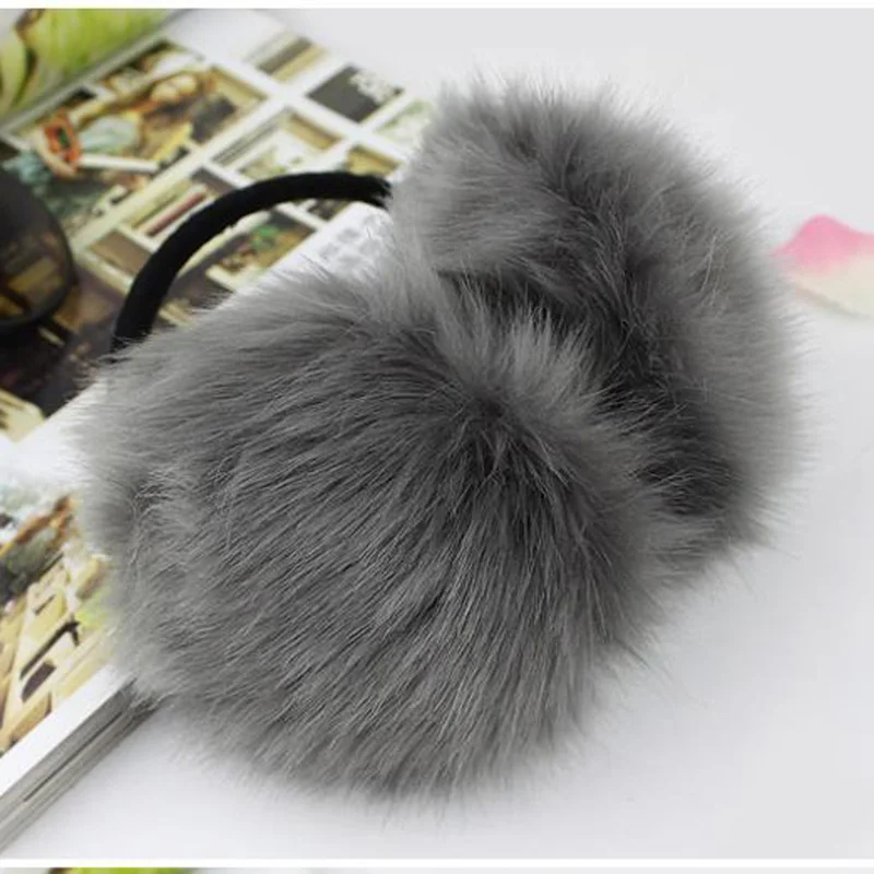 

CUHAKCI Women Fluffy Earmuffs U Pick Solid Color Winter Warm Soft Plush Earmuffs Ear Warmers Ear Muffs Girl Earlap