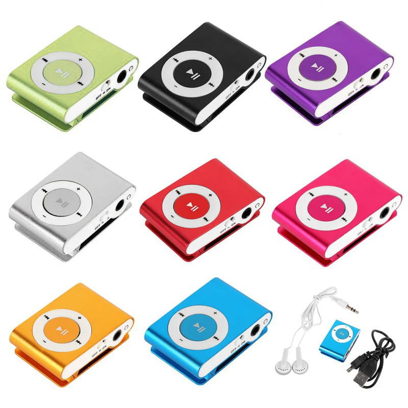 USB металлический мини MP3-плеер с зажимом, спортивный портативный музыкальный цифровой TF/SD слот для карты, плеер mp 3 плеер, карта для бега, переносной мини mp3 Mu