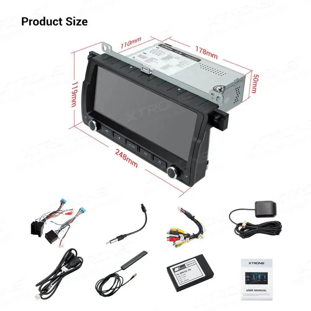 Автомобильный стерео видеорегистратор XTRONS 8 дюйма Android 10 0 GPS DSP RCA выход OBD радио DVR