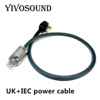 yivosound hi end hifi amplifier ofc pure copper mk uk iec ac female male gold plated power plug power cable cord wire