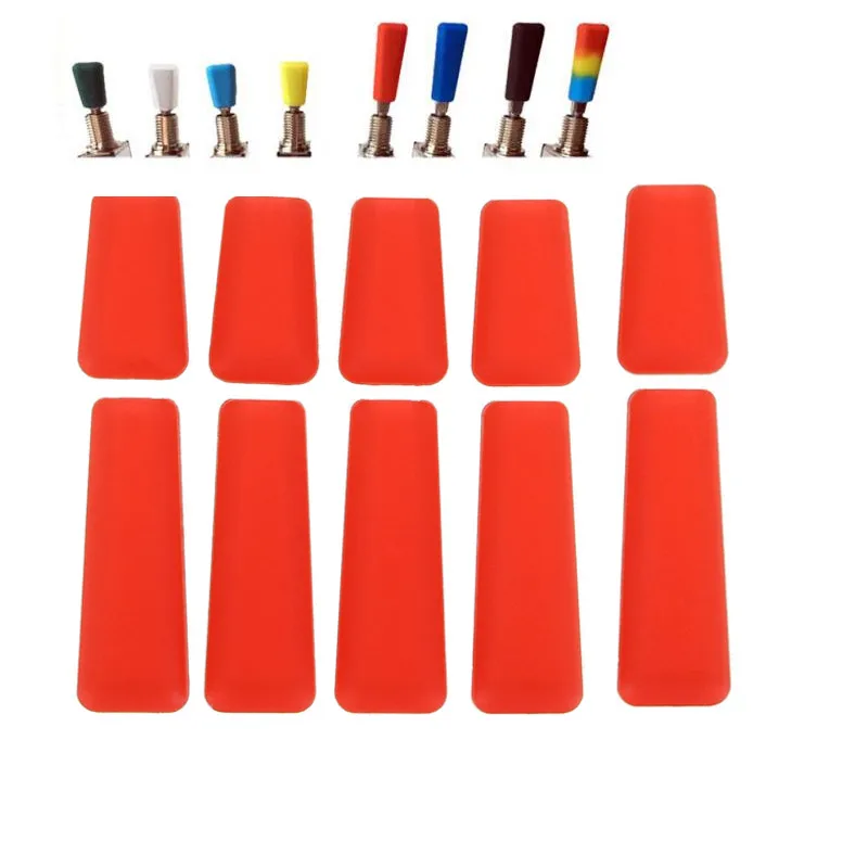 10PCS Red 10 шт. резиновый передатчик противоскользящая ручка переключатель крышка оболочка для Frsky Flysky Futaba JR Radiolink передатчик FPV гоночный Дрон - Цвет: 10PCS Red