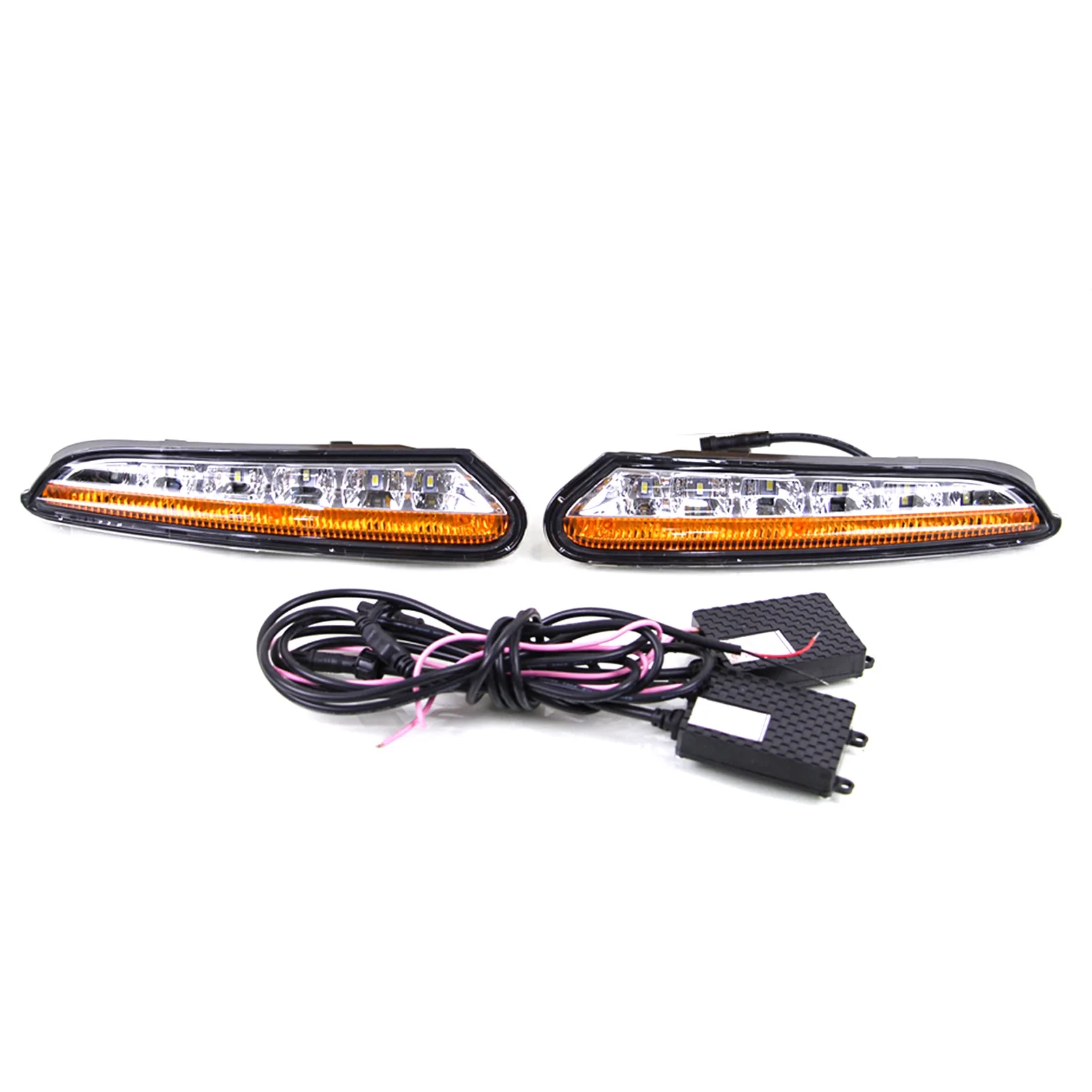 

2Pcs Bright LED Daytime Running Light Dual Color DRL for Buick Encore 2013-2015