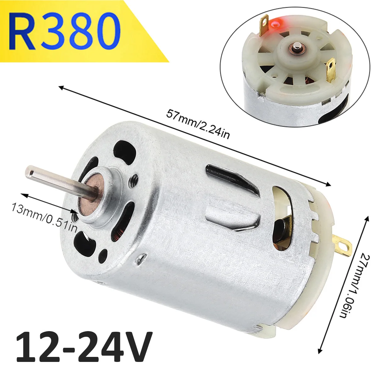 R280 RS360 R380 390 395 DC Motor 6V-24V 12V 12000-24000RPM Metal High Speed Micro for DIY Toys Hair Drier Mini Fan | Обустройство