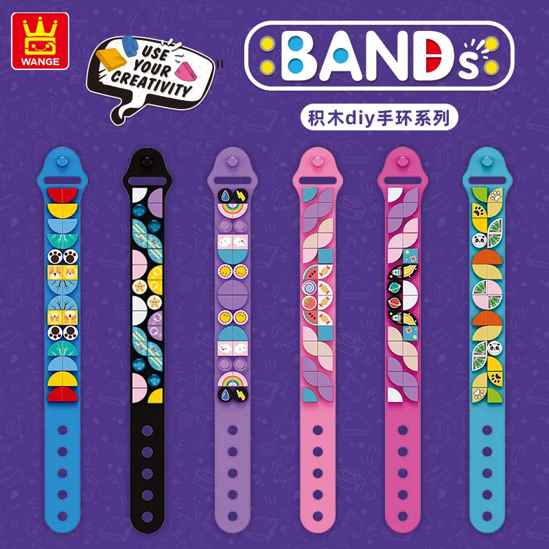 

6pcs/set DIY Dots Go Series Kids Bracelet Kit with DIY Building Blocks Bricks Funny Jewelry Toys For Girls Boys