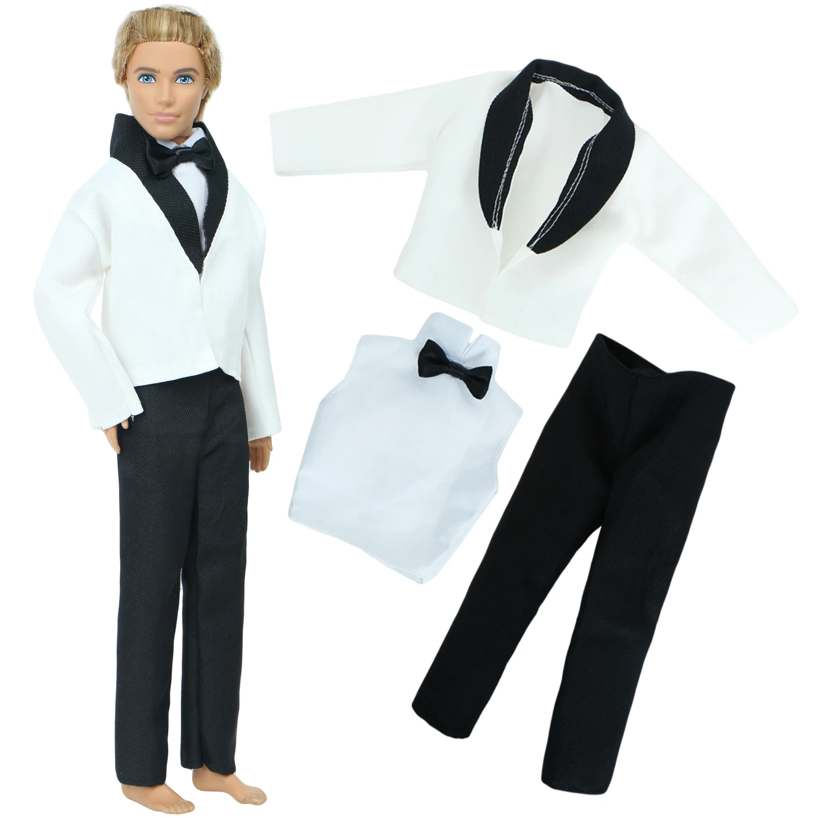 Lot Style 1 Set Daily Business Suit Outfits Pants + Shirt Coat Jacket Men Clothes for Ken Doll Accessories Baby Girl Boy Toys - купить по