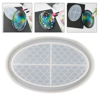 diy crafts casting fish scale tray epoxy resin mold plate dish silicone mould 83xf