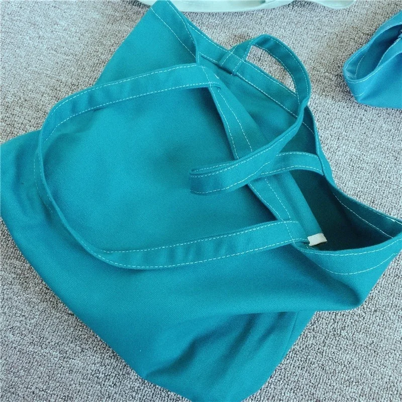 Сумка для покупок из хлопка и льна защитная Холщовая однотонная Литературная