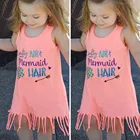 40 # детское платье для маленьких девочек жилет без рукавов с английскими буквами для девочек розовое платье с бахромой платье без рукавов с кисточками