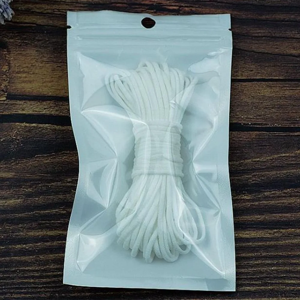 

Soft Nylon Cord 500/300/100/10MM White Elastic Band Cord for Clothing Sewing Craft DIY Mask Stretch Rubber String Rope