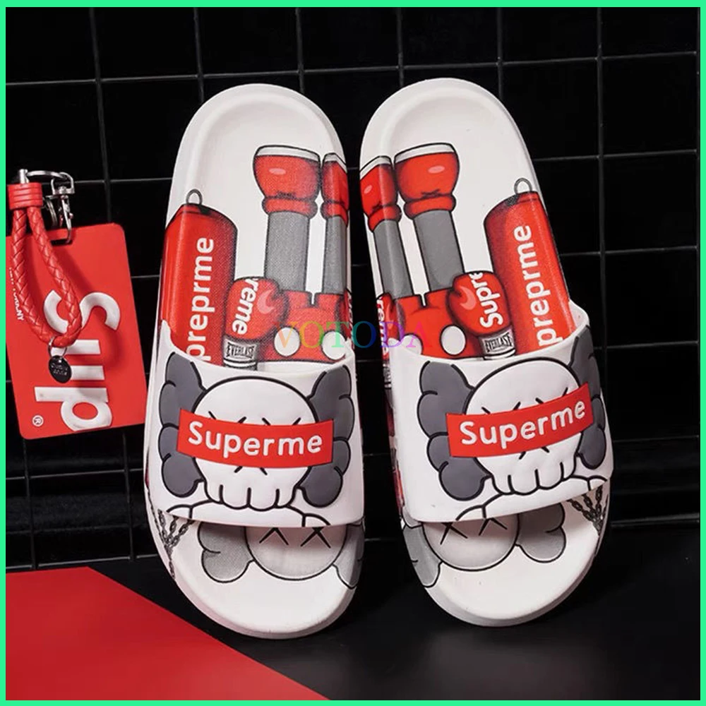 

Luxury Brand Slippers Women Shoes Slides Cute Cartoon Slippers Quality Sandals Indoor Graffiti Casual Flip Flops Beach Slippers