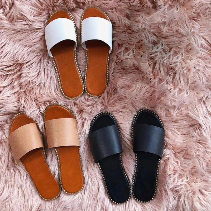 

New Women Slippers Female Summer Casual Slides Ladies Beach Fashion Flats Woman Comfort Shoes Women's Footwear Plus Size