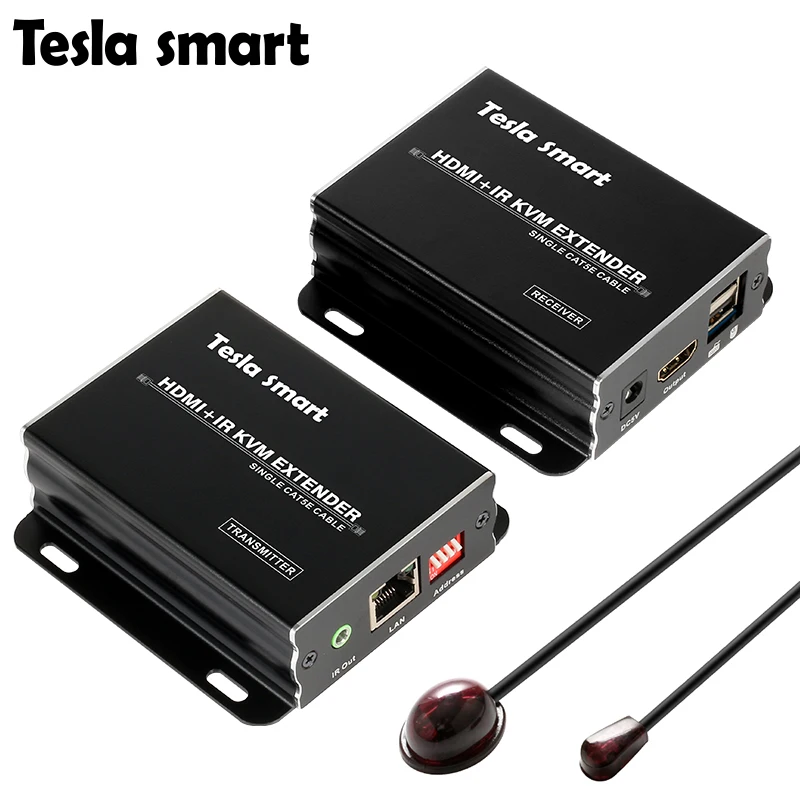TESmart через IP сеть 120M KVM HDMI удлинитель CAT5e/6 TCP до 1080P EDID|tesla smart|kvm extenderhdmi usb kvm |