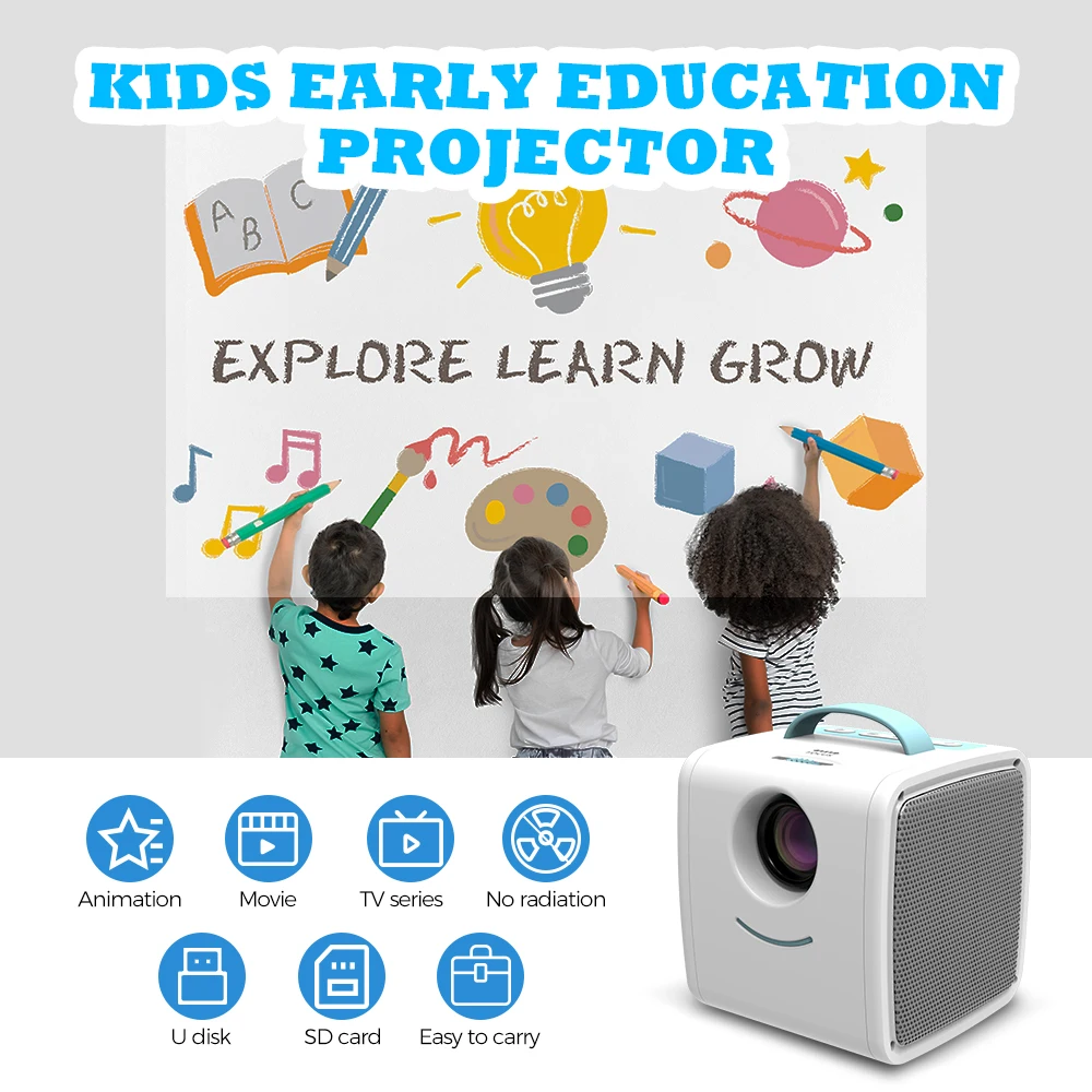 xidu mini projector mobile phone portable home movie micro projector support 1080p full hd for children learning gift proyector free global shipping