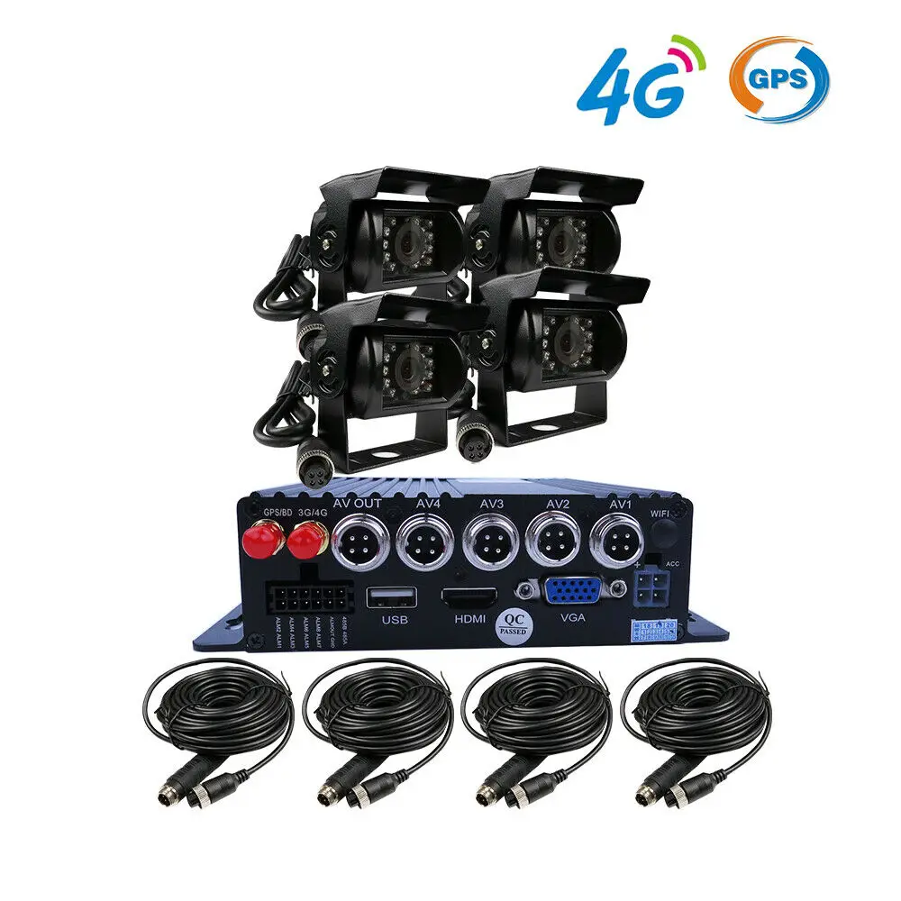 4CH gps 4G 1080P 512GB SD автомобильный Мобильный DVR MDVR видео рекордер Удаленный просмотр