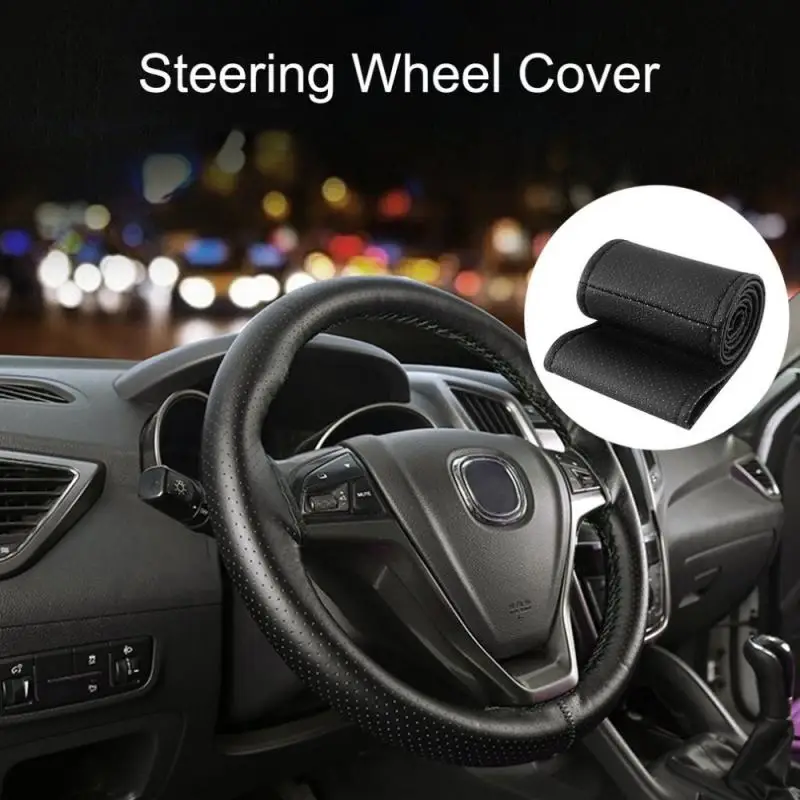 4 Color DIY Auto Car Steering Wheel Cover Texture Soft With Needles And Thread Artificial Leather Styling Suite Hot | Автомобили и