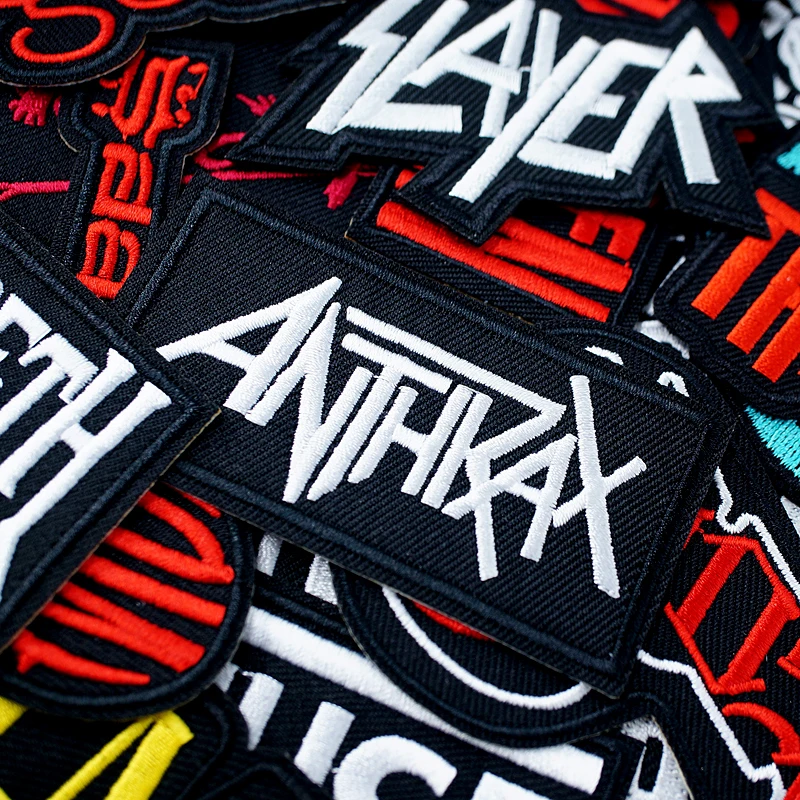 Музыкальные нашивки группы ROCK Parche термоклейкие значки полосатая вышитая