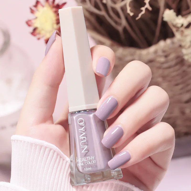 10Ml Solid Color Nail Polish Free Baking Long Lasting Waterproof Quick-Drying Non-Toxic Tasteless 40 Colors Sequins | Красота и