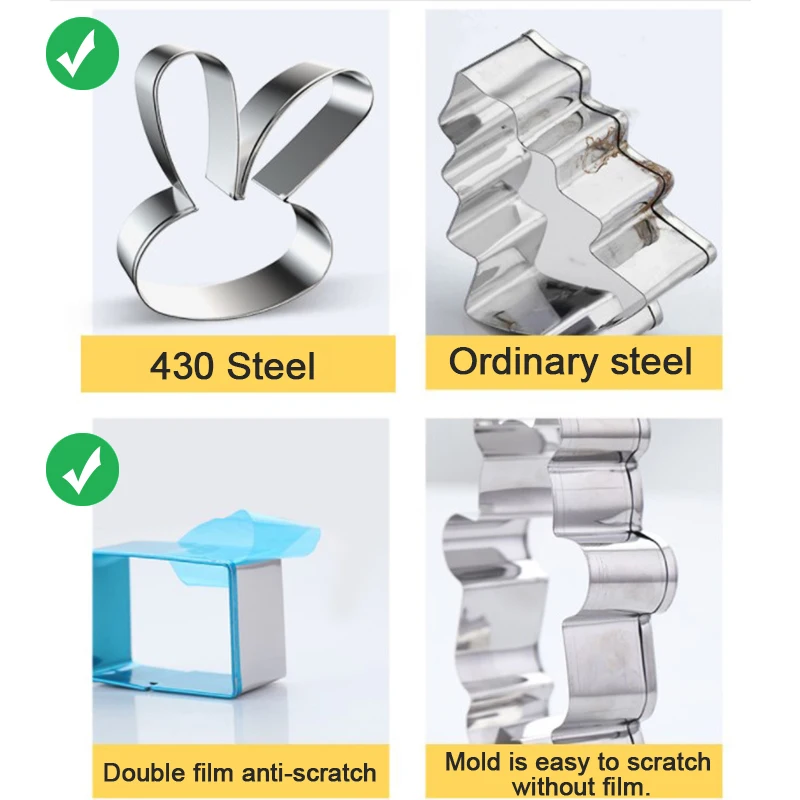 

1 Pieces Stainless Steel Cookie Cutters Easter Biscuit Mold Rabbit Kitchen Cake Baking Pastry Tools