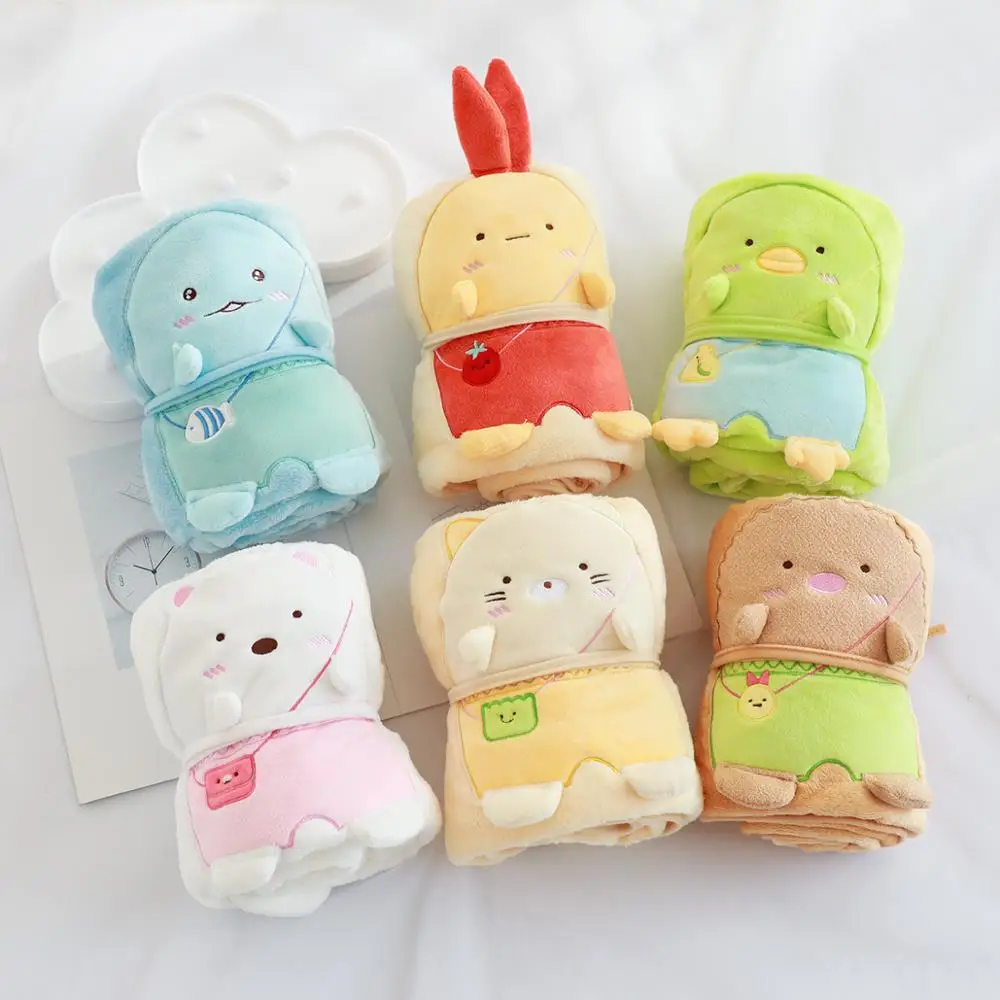 Flannel Children Blanket Cute Corner Creature Cartoon 3d Animal Small 75x100cm Super Soft Weighted | Дом и сад