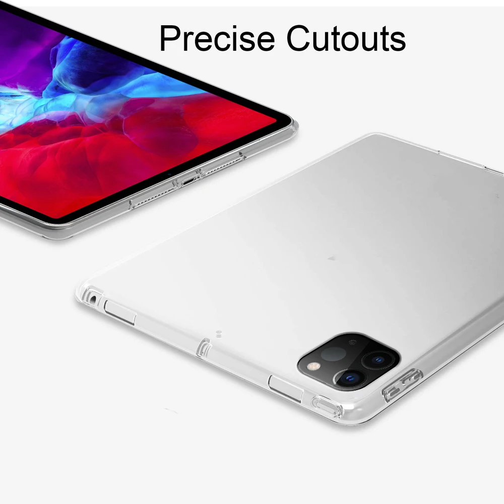 Для iPad Pro 12 9 дюйма 2020 чехол прозрачный мягкий ТПУ против царапин защитный для
