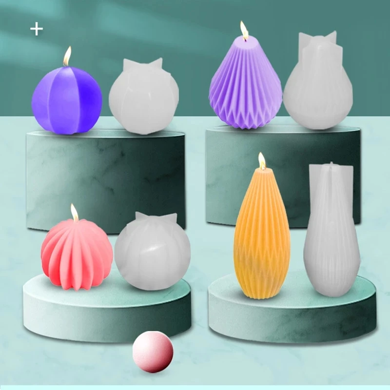 

3D силиконовая форма для свечи в геометрической форме, искусственная смола, форма для свечи, инструменты для украшения дома