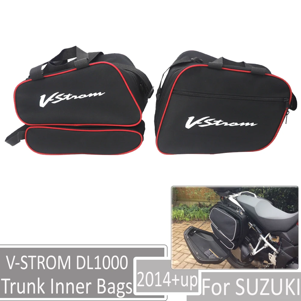 

\Motorcycle Luggage Bag For SUZUKI V-STROM DL1000 DL 1000 Black Trunk Lnner Bags Vstrom 1000 2014-2020 2015 2016 2017 2018 2019