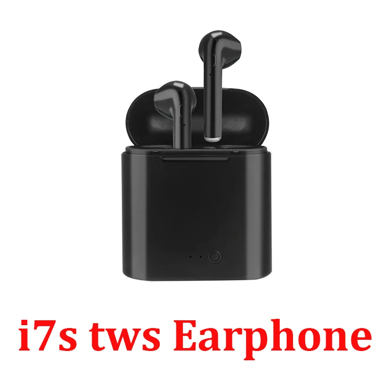 EE-I7S-Black Рождественский подарок новые i7s Tws беспроводные наушники Bluetooth 5,0 наушники беспроводные наушники Поддержка Android IOS системы - Цвет: EE-I7S-Black