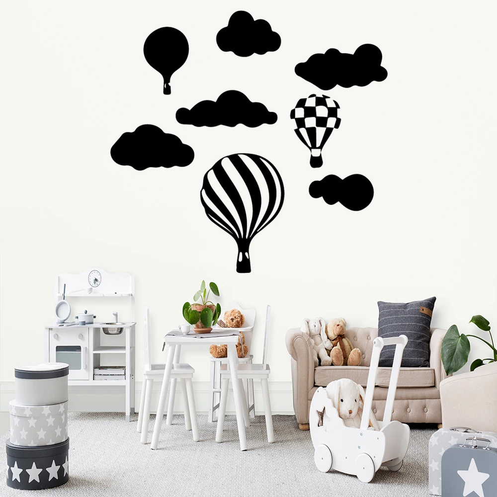 Романтические самоклеящиеся ПВХ наклейки на стену с воздушным шаром