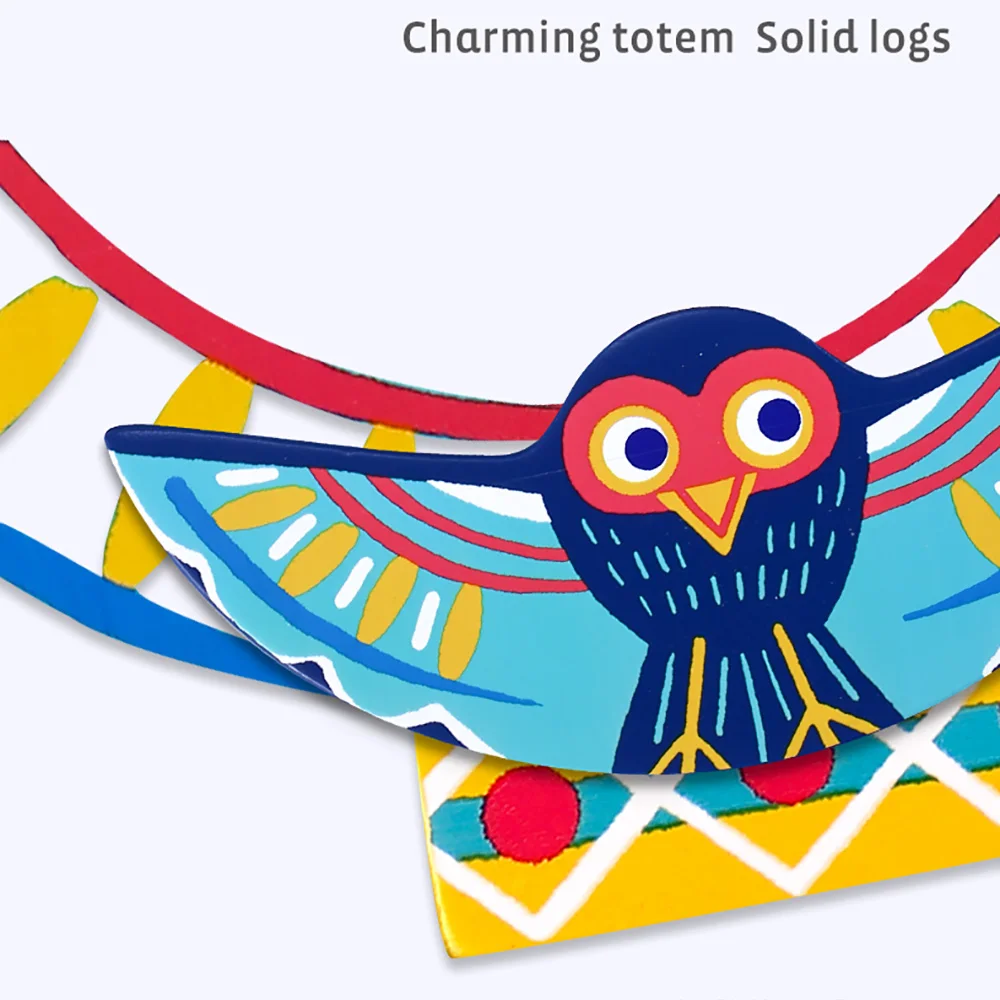 

Colorful Balance Toy Set Wooden Montessori Blocks Board Games Toy Children Educational Stacking High Building Block Animal Toy