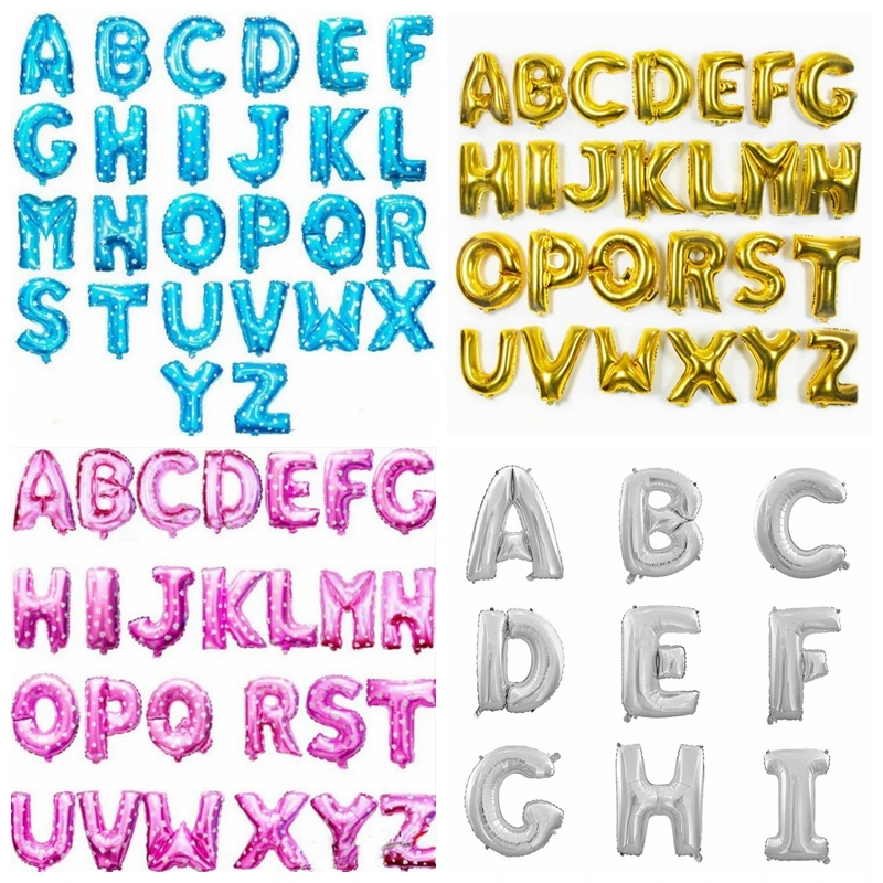 Воздушные шары из фольги в виде букв 16 дюймов|Воздушные и аксессуары| |