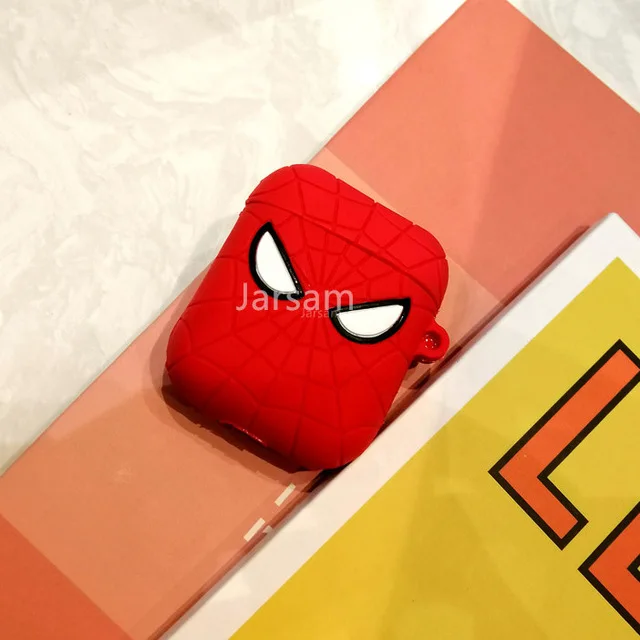 Littlespidman Милый мультяшный беспроводной Чехол для наушников для Apple AirPods силиконовый чехол для зарядки наушников Защитный чехол для AirPods - Цвет: Littlespidman