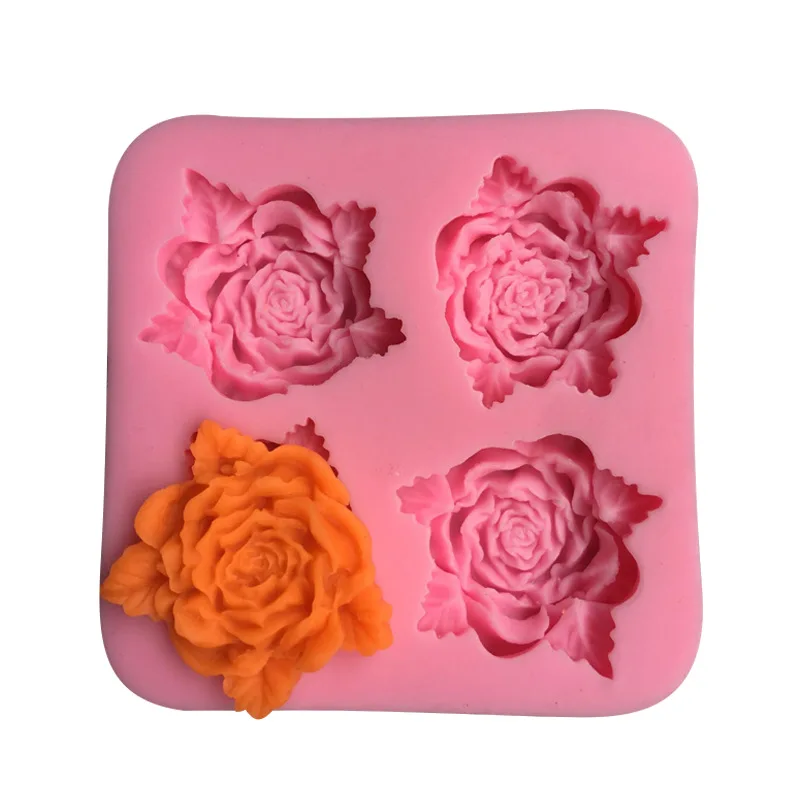 Роза цветы силиконовые формы торт шоколадная форма свадебный украшения
