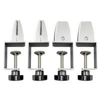 4 pcs office desk divider clamp privacy screen clip holder bracket screen baffle clamp partition for table clamp silver
