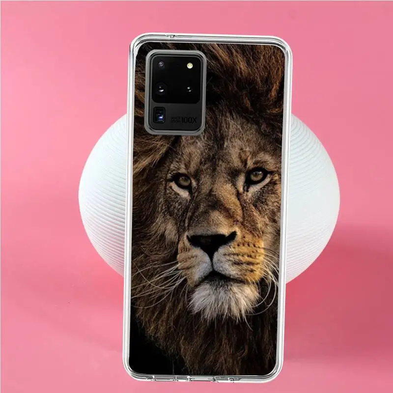 

Animals Cool Lion Phone Case For Samsung S6 S7 S7 edge S8 S8 Plus S9 S9 Plus S10 S10 plus S10 E(lite)