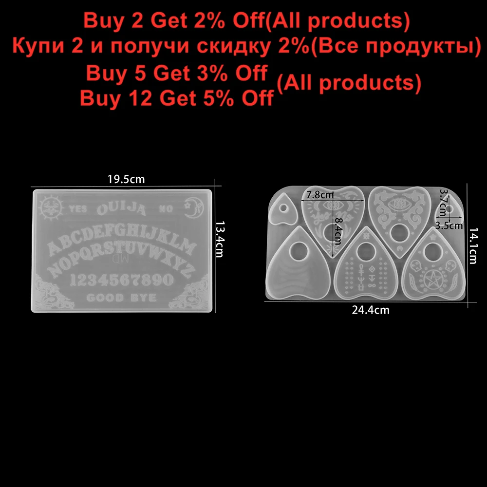 1 шт. Psychic доска силиконовая форма Divination BoardHeart кулон листинг литье формы для DIY
