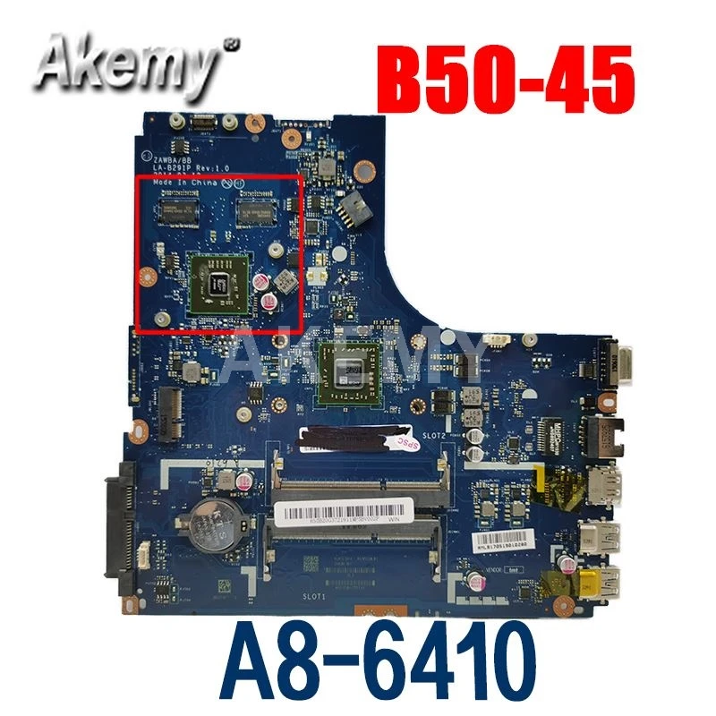 Бесплатная доставка Новый ZAWBB LA-B291P материнская плата для ноутбука Lenovo B50-45 с A8-6410